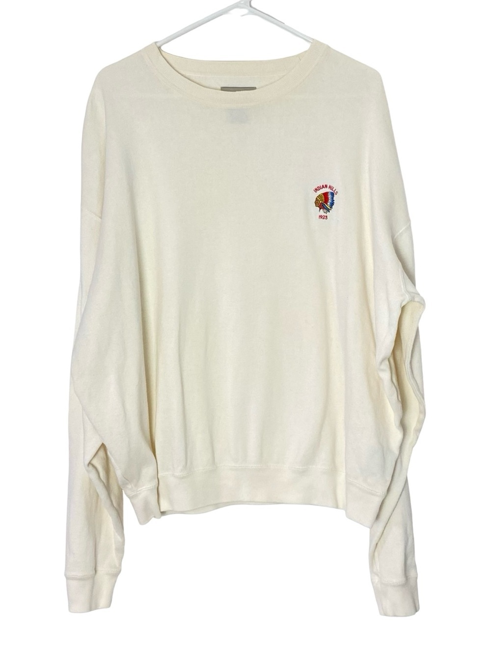 Cutter & Buck Indian Hills Sweatshirt Pullover Mens Size XXL Cream Crewneck